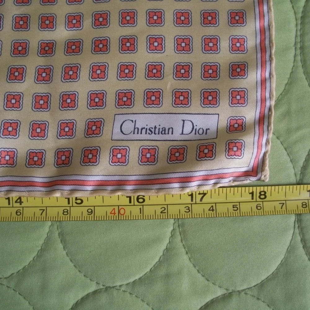 Vintage Christian Dior Silk Handkerchief Scarf